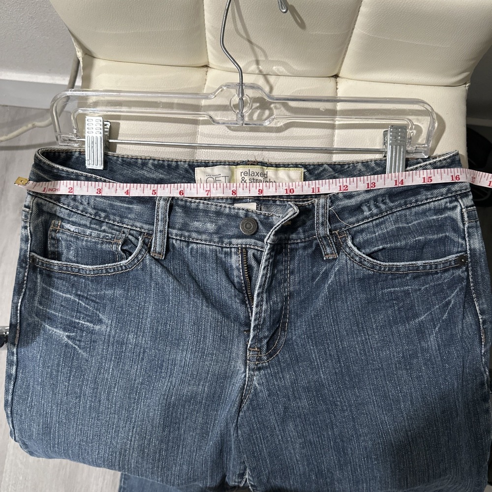 Loft Ann‎  taylor relaxed And Straight Jeans Wash Blue Size P6 - Picture 11 of 12
